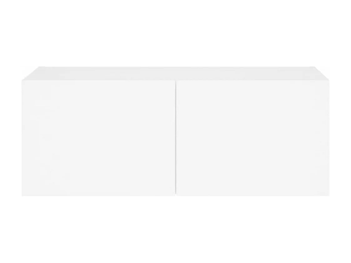 Mobile TV a Parete con Luci LED Bianco 80x35x31 cm