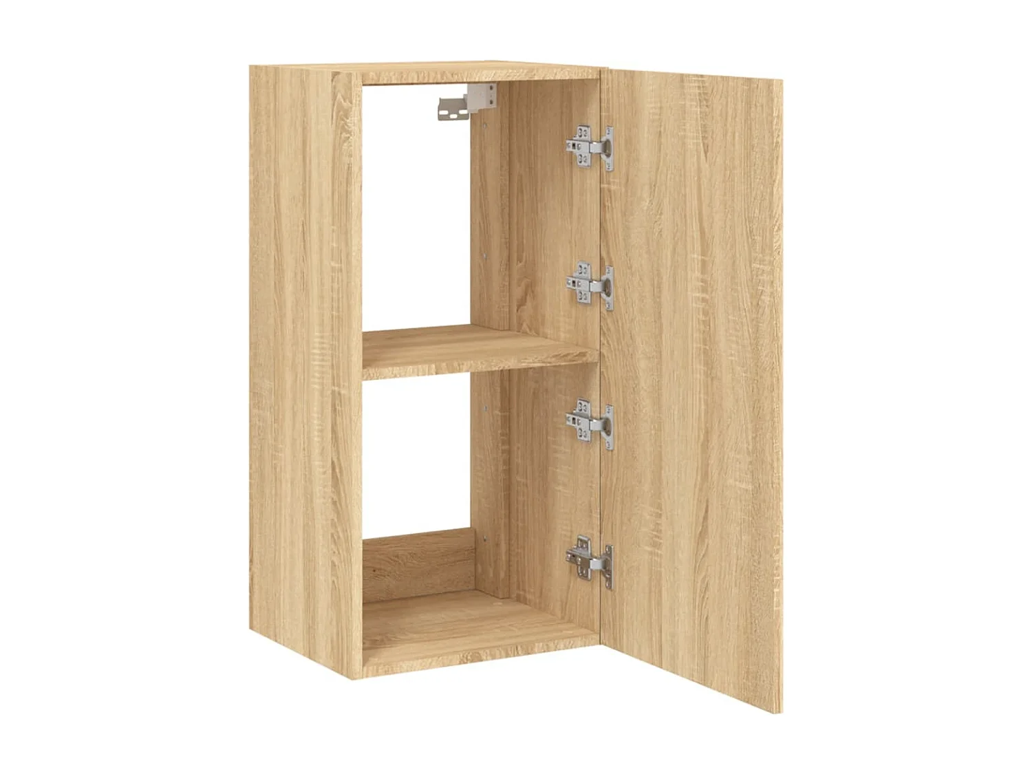 Mobile TV a Parete con Luci LED Rovere Sonoma 40,5x35x80 cm