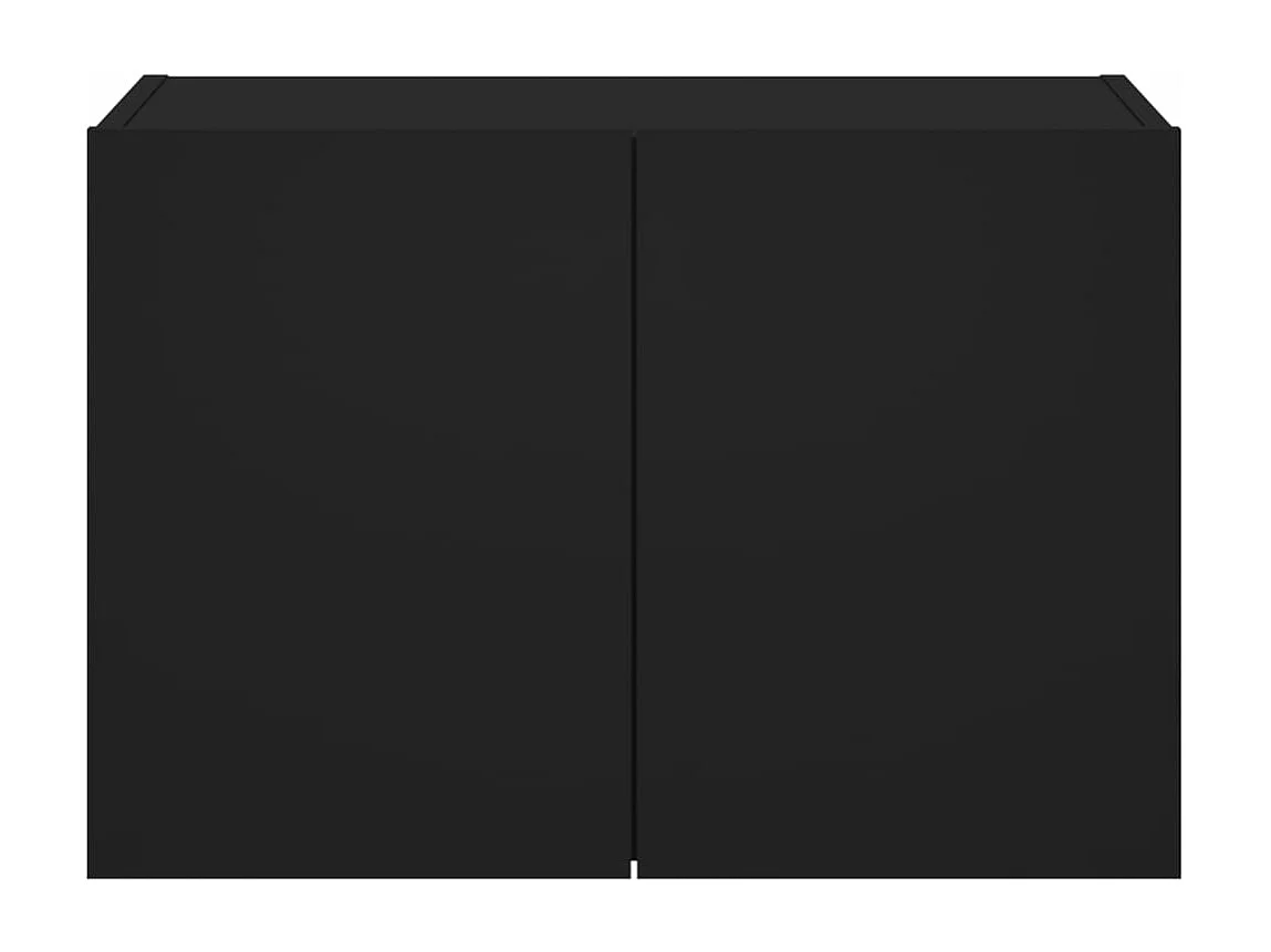 Mobile TV a Parete con Luci LED Nero 60x35x41 cm