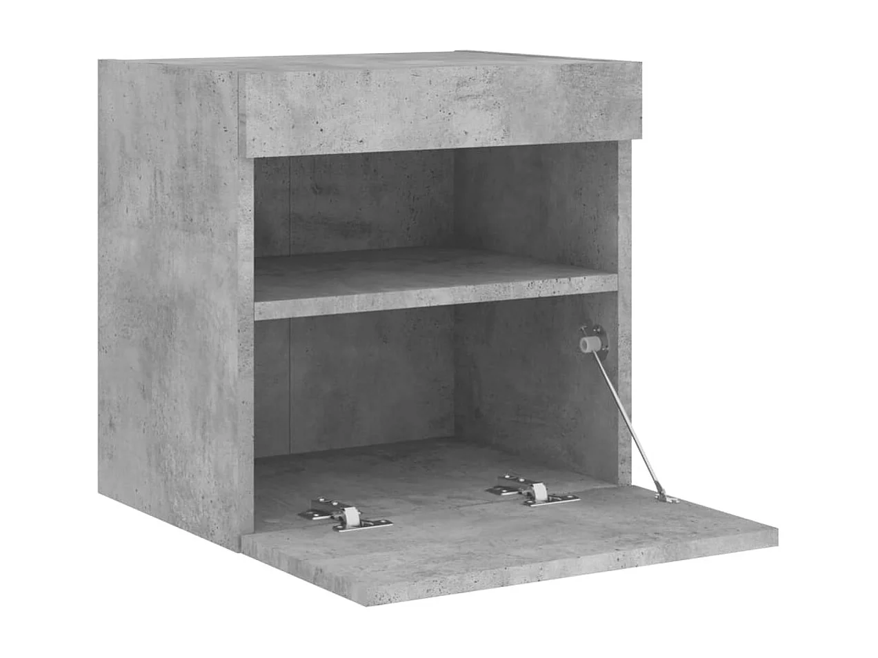 Meuble TV mural avec lumières LED gris béton 40x30x40 cm