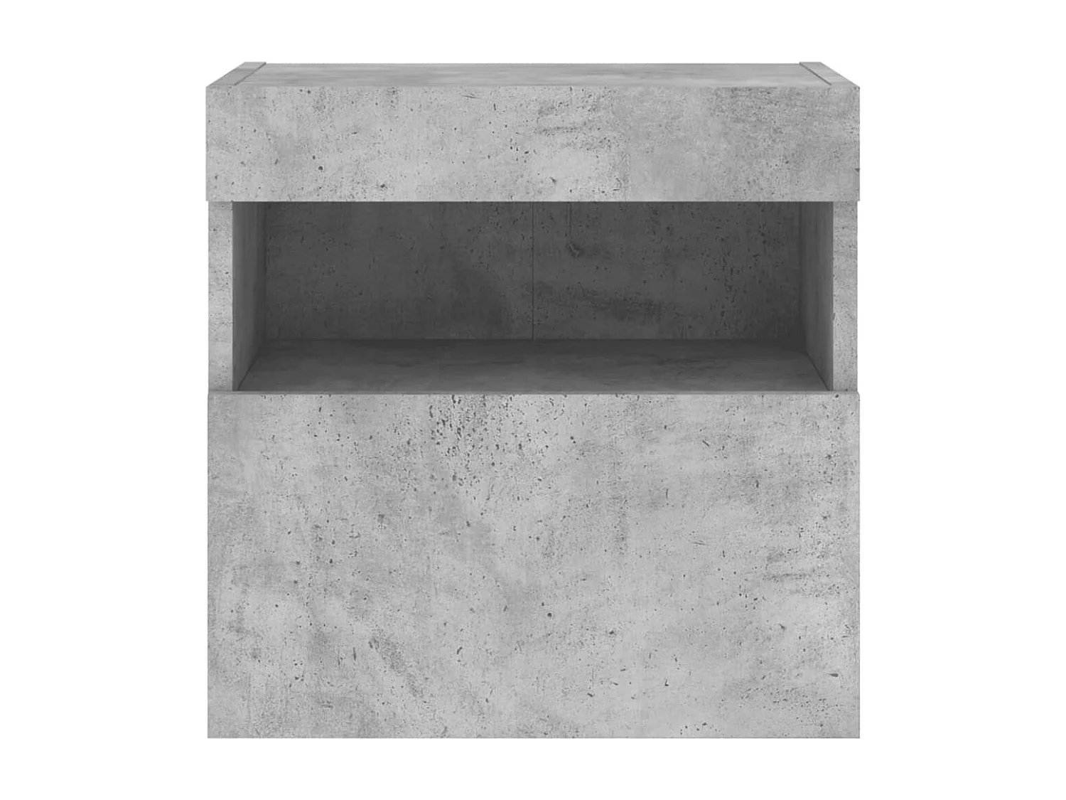 Meuble TV mural avec lumières LED gris béton 40x30x40 cm