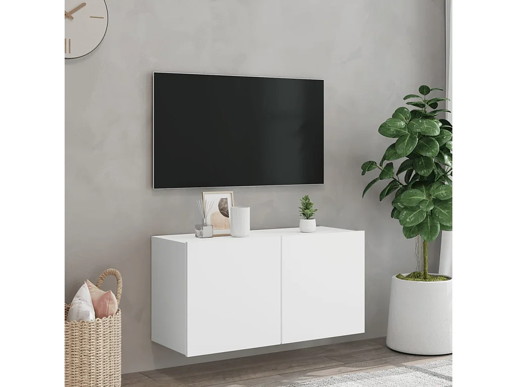 Móvel de parede para TV 80x30x41 cm branco