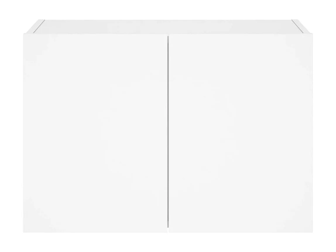 Móvel de parede para TV com luzes LED 60x35x41 cm branco