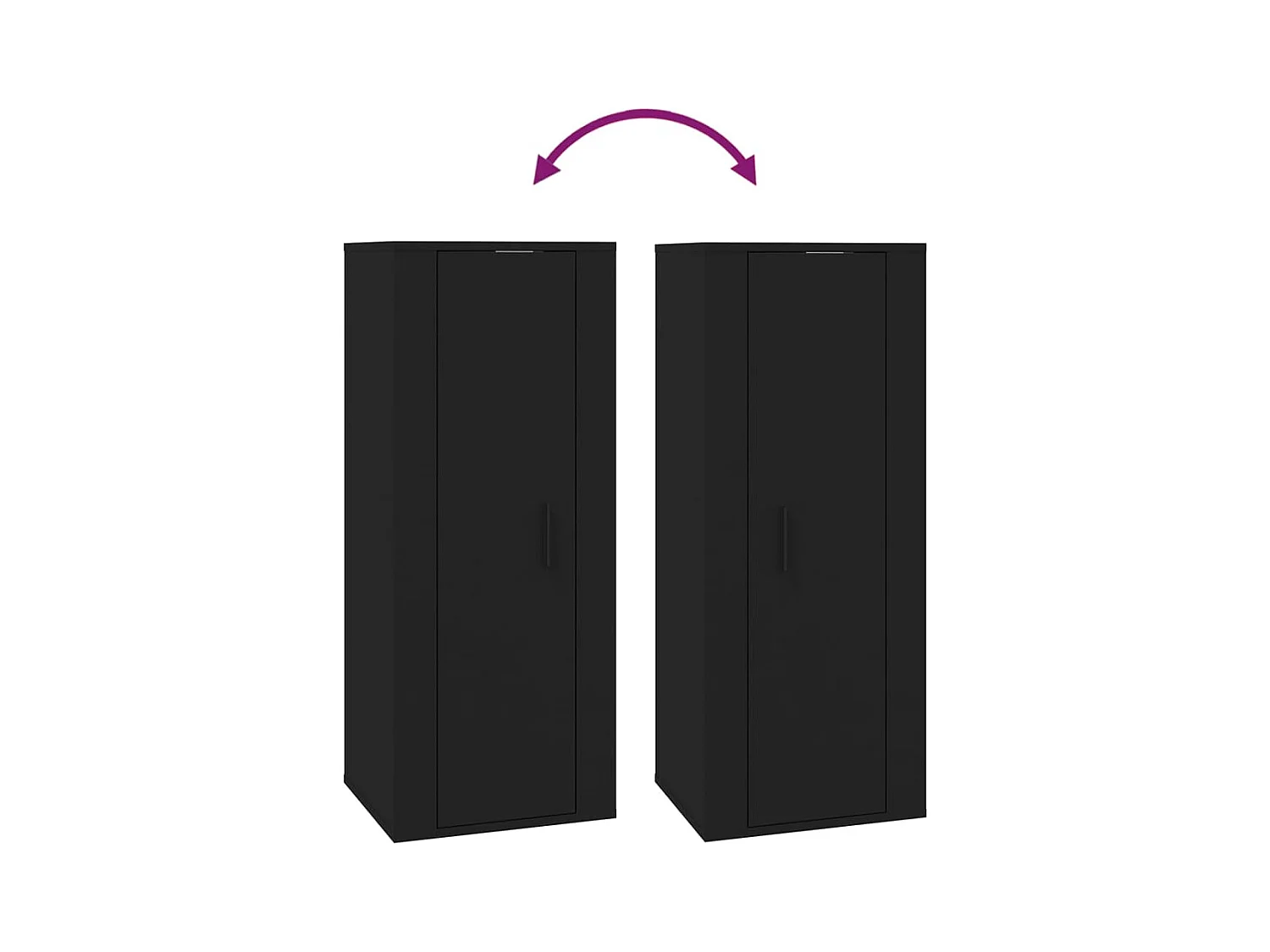 Meuble TV mural Noir 40x34,5x100 cm