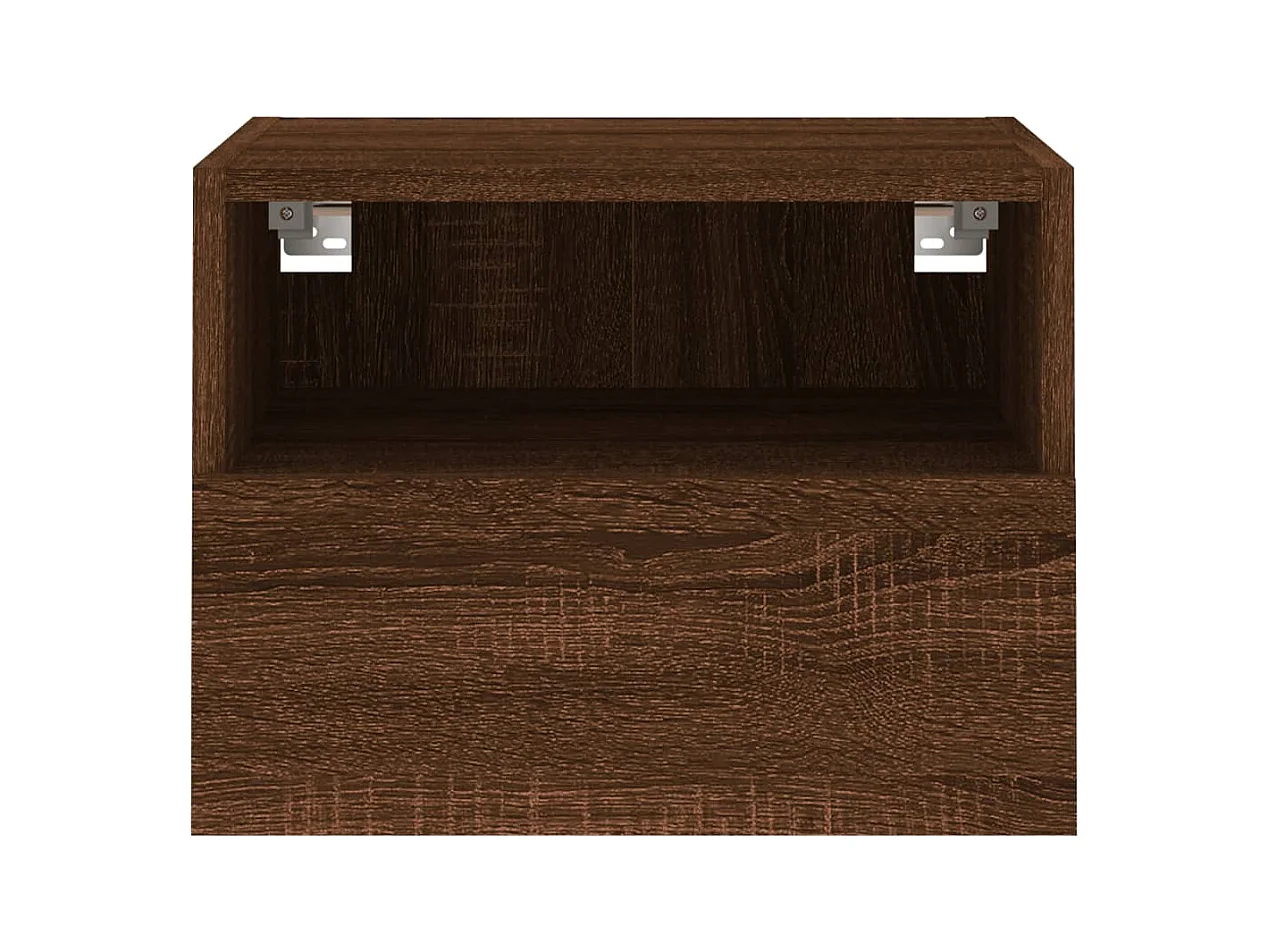 Meuble TV mural chêne marron 40x30x30 cm bois d'ingénierie