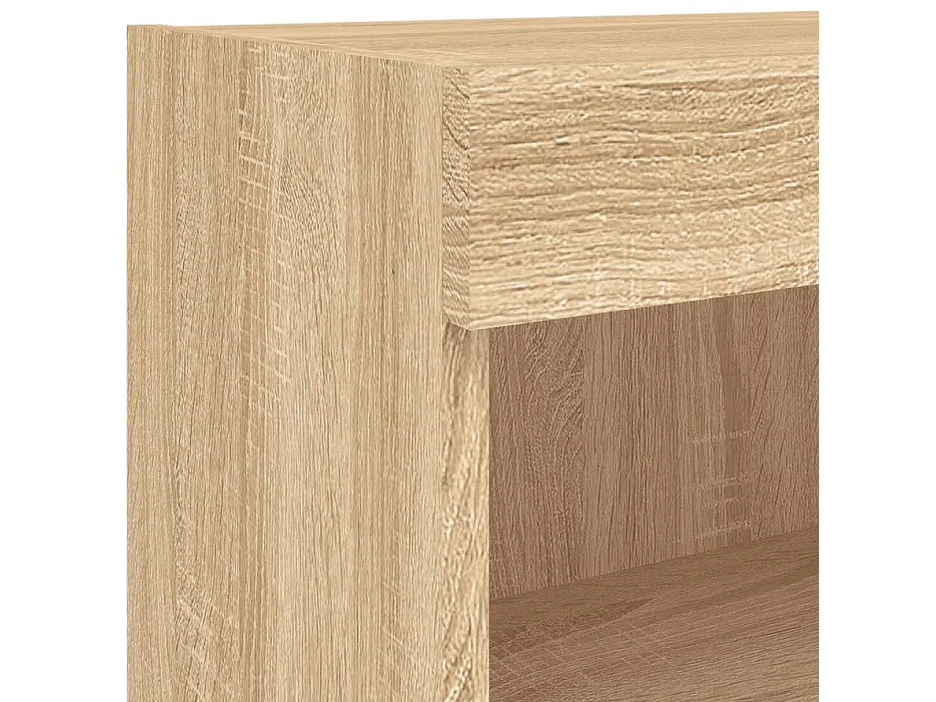 Meuble TV mural avec lumières LED chêne sonoma 60x30x40 cm