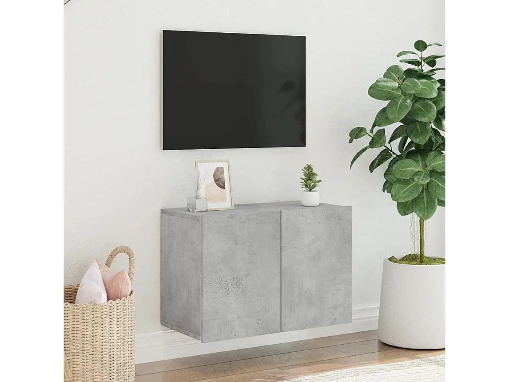Mueble para TV de pared gris hormigón 60x30x41 cm
