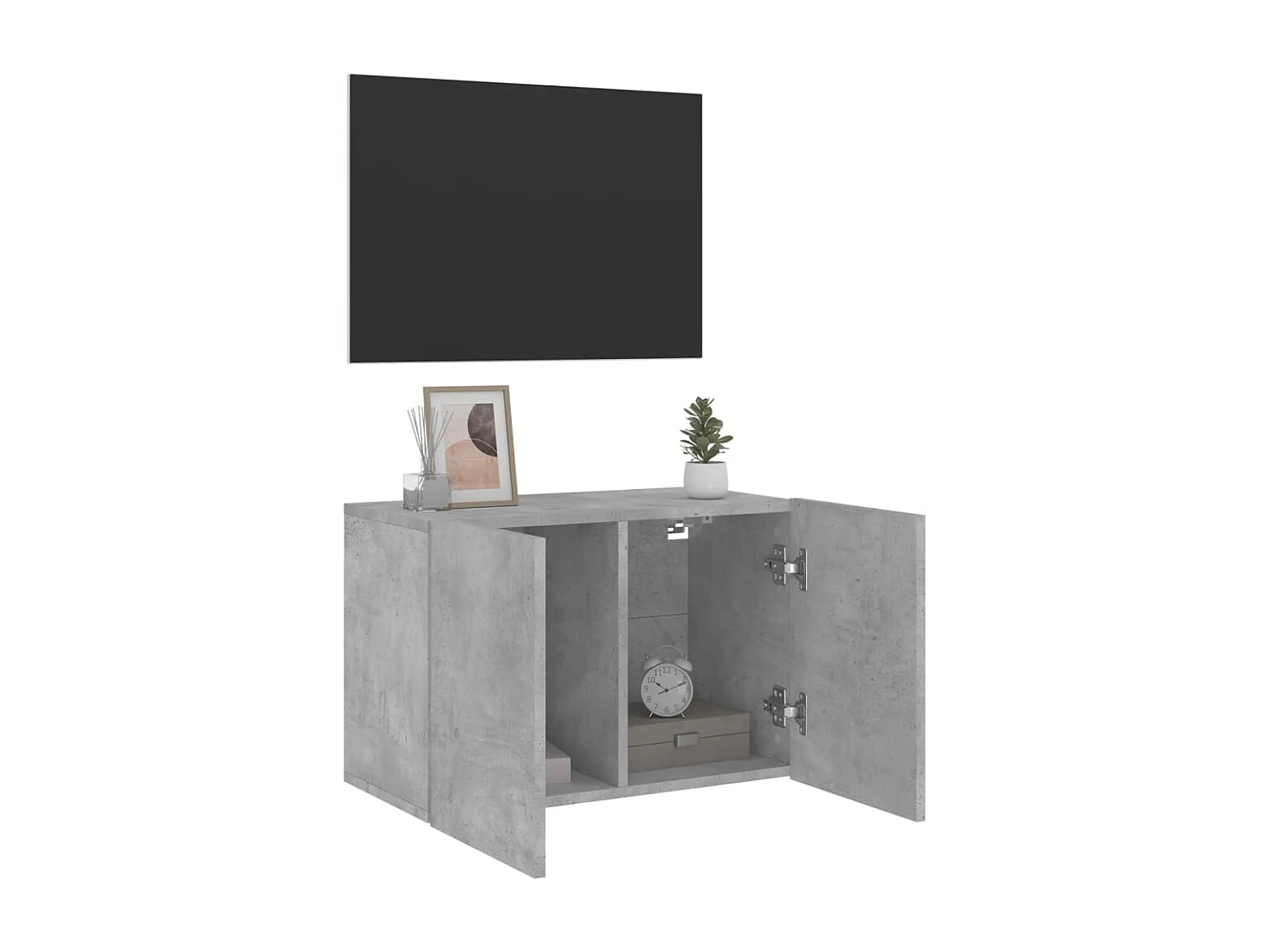 Mueble para TV de pared gris hormigón 60x30x41 cm