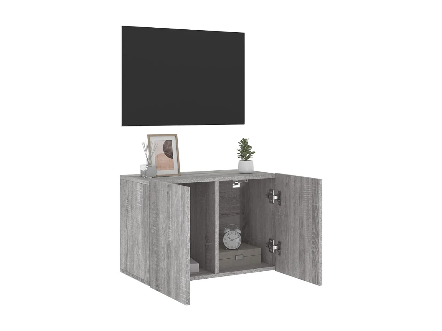 Meuble TV mural sonoma gris 60x30x41 cm