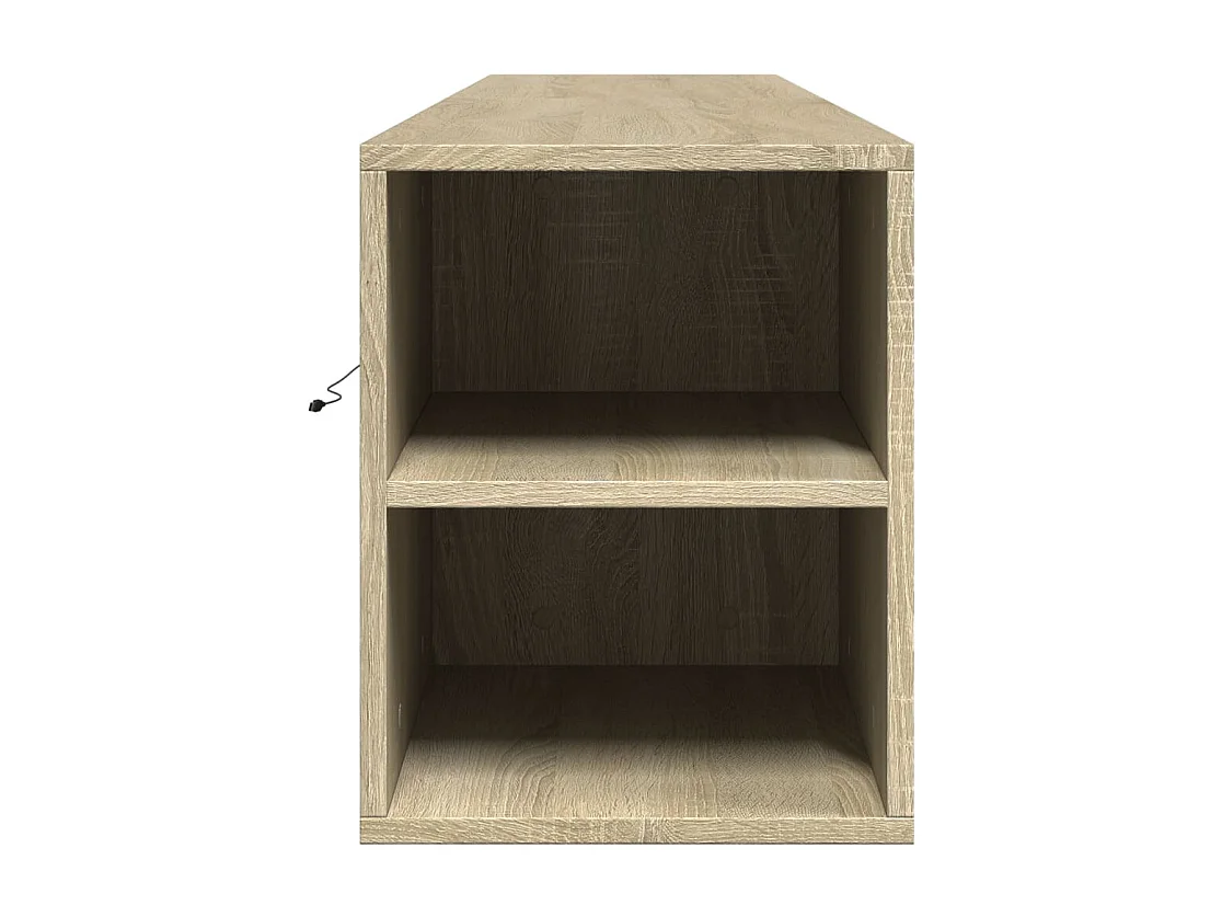 Mobile TV a Parete con LED Rovere Sonoma 180x31x39,5 cm