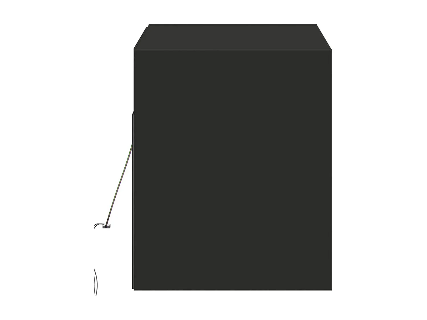 Mueble de TV de pared con luces LED negro 100x31x35 cm