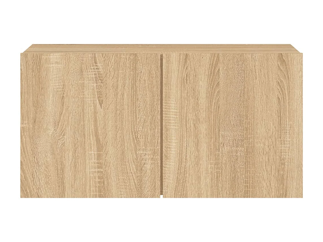 Meuble TV mural chêne sonoma 80x30x41 cm
