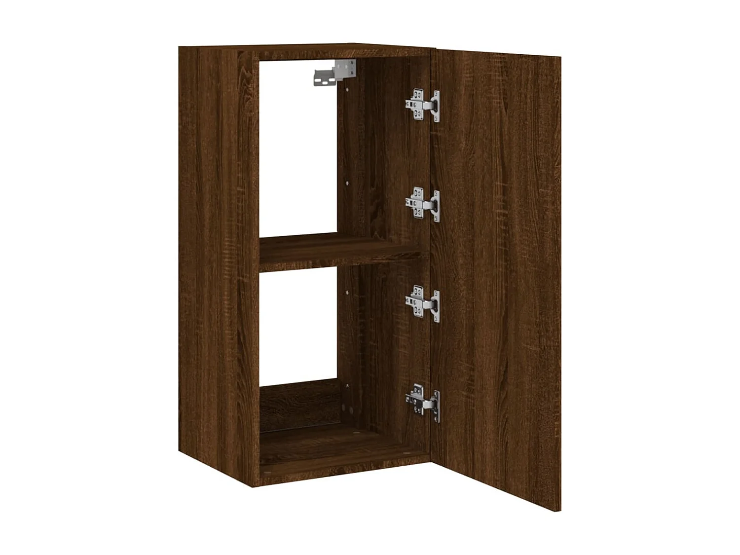 TV-Wandschrank mit LED-Leuchten Braun Eichen-Optik 40,5x35x80cm