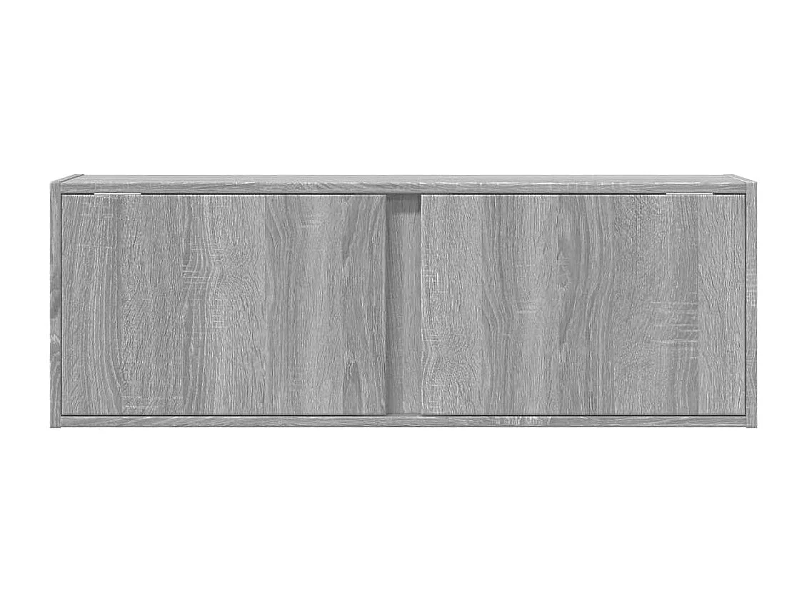 Meuble TV mural avec lumières LED sonoma gris 100x31x35 cm