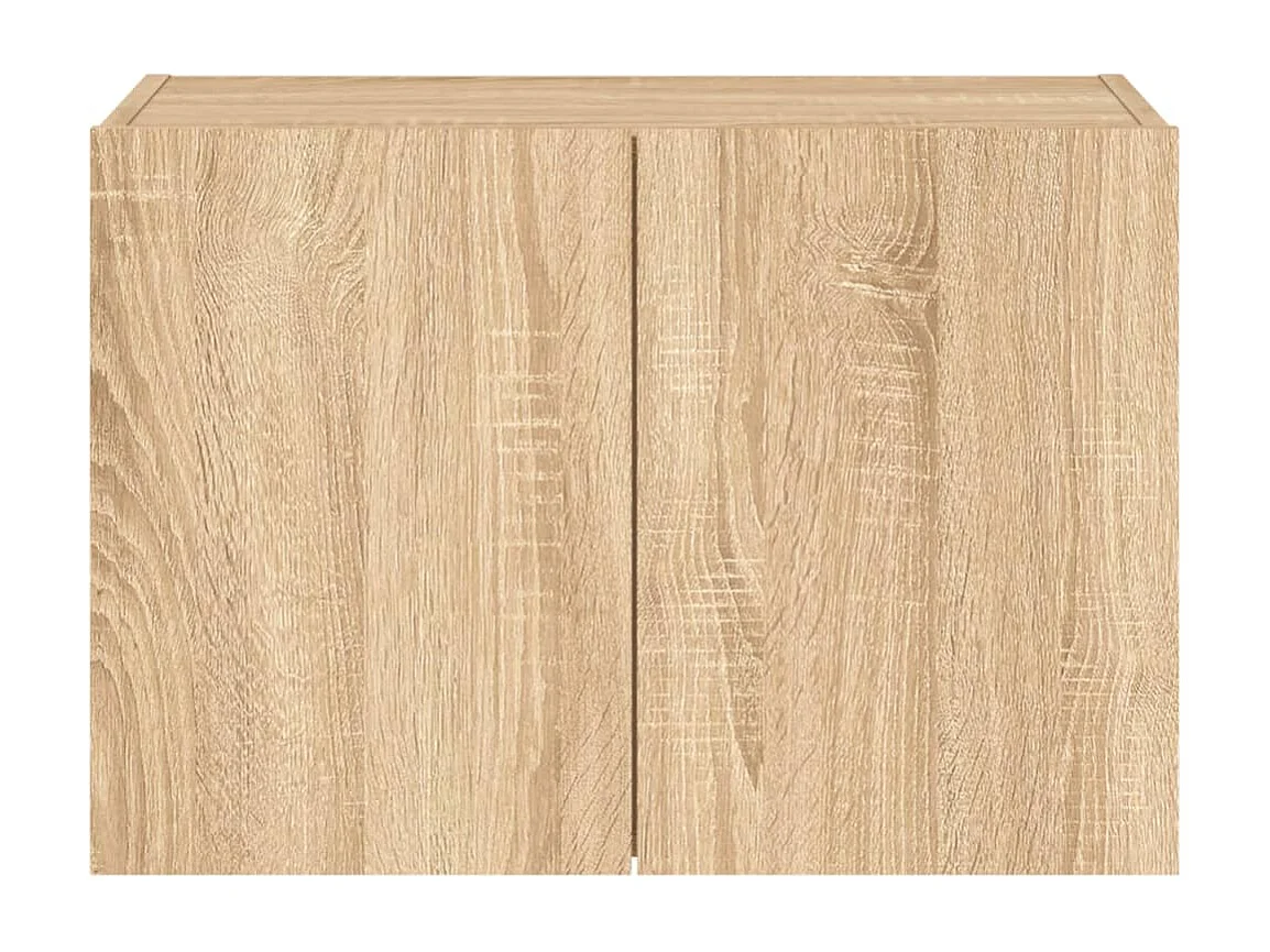 TV-Wandschrank mit LED-Leuchten Sonoma-Eiche 60x35x41 cm