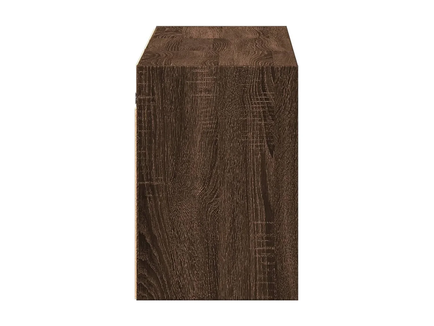 Meuble TV mural avec lumières LED chêne marron 130x31x45 cm