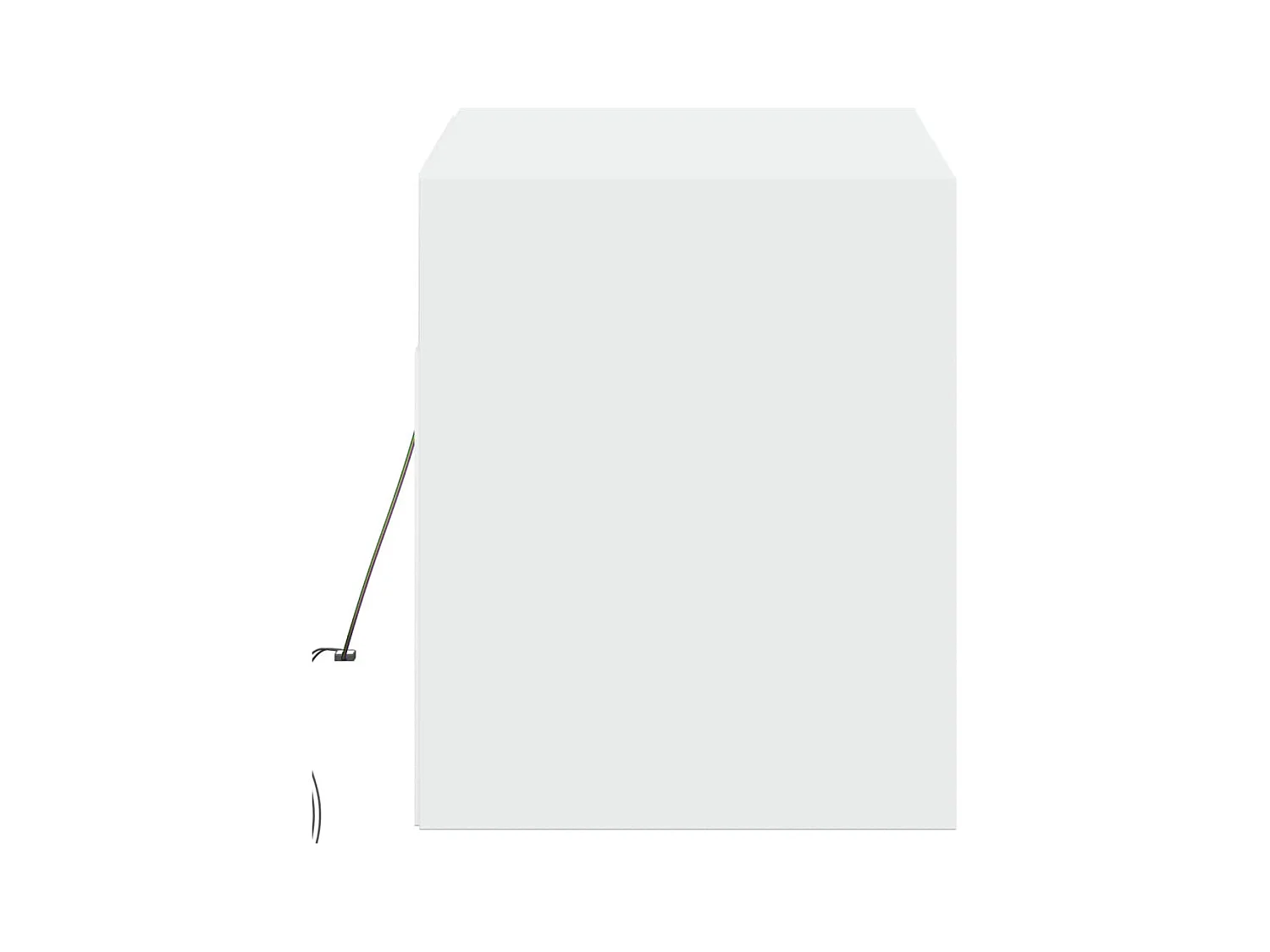 Mobile TV a Parete con Luci LED Bianco 100x31x35 cm