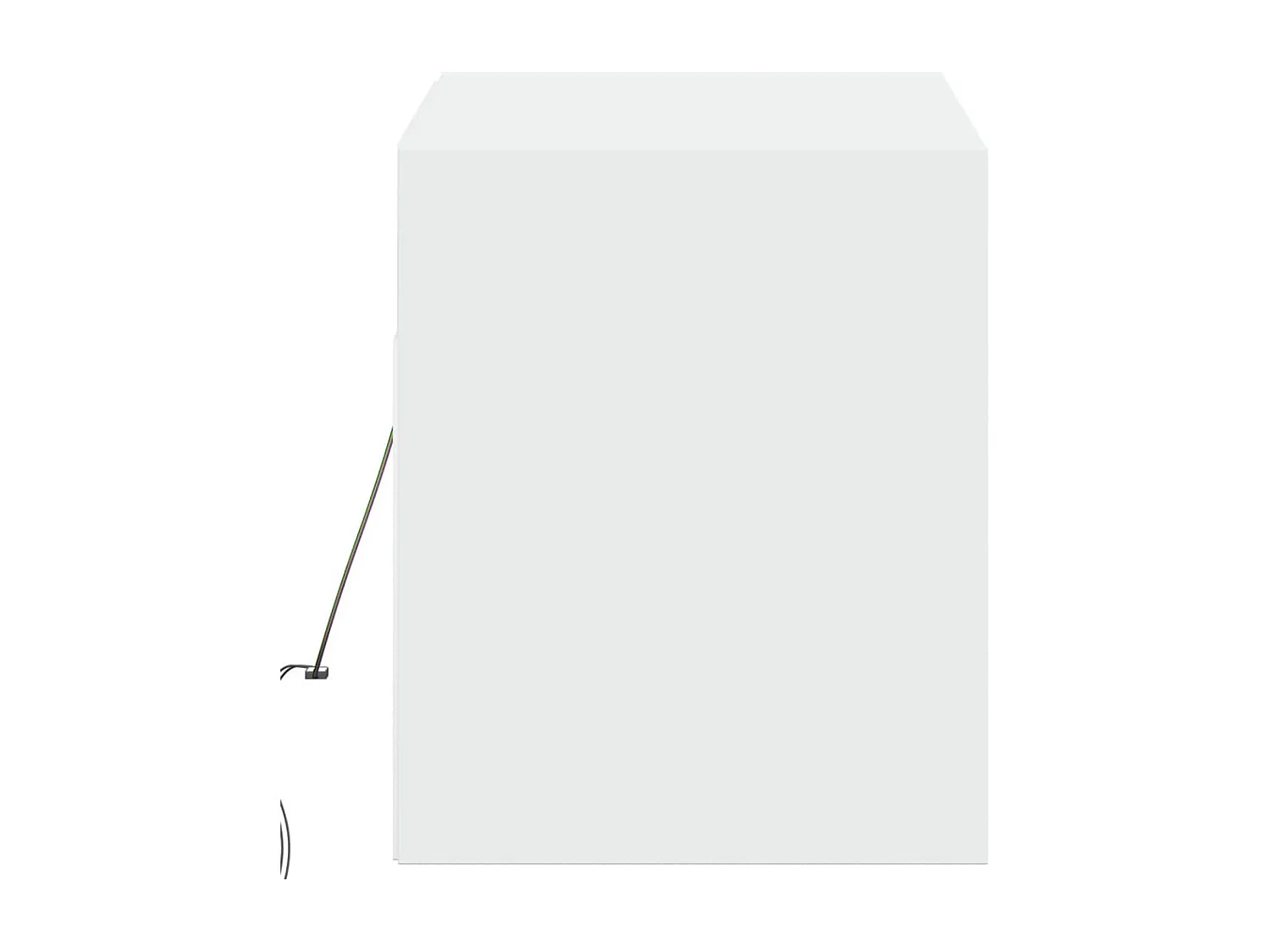 Meuble TV mural avec lumières LED blanc 100x31x35 cm