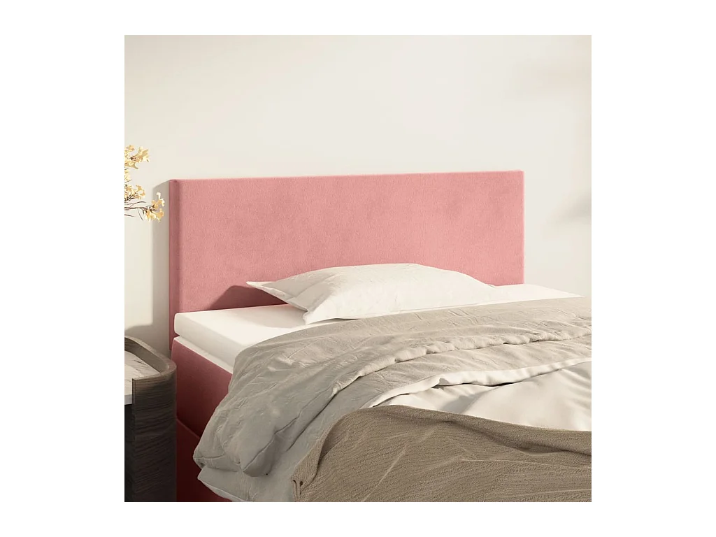Testiera Rosa 100x5x78/88 cm in Velluto