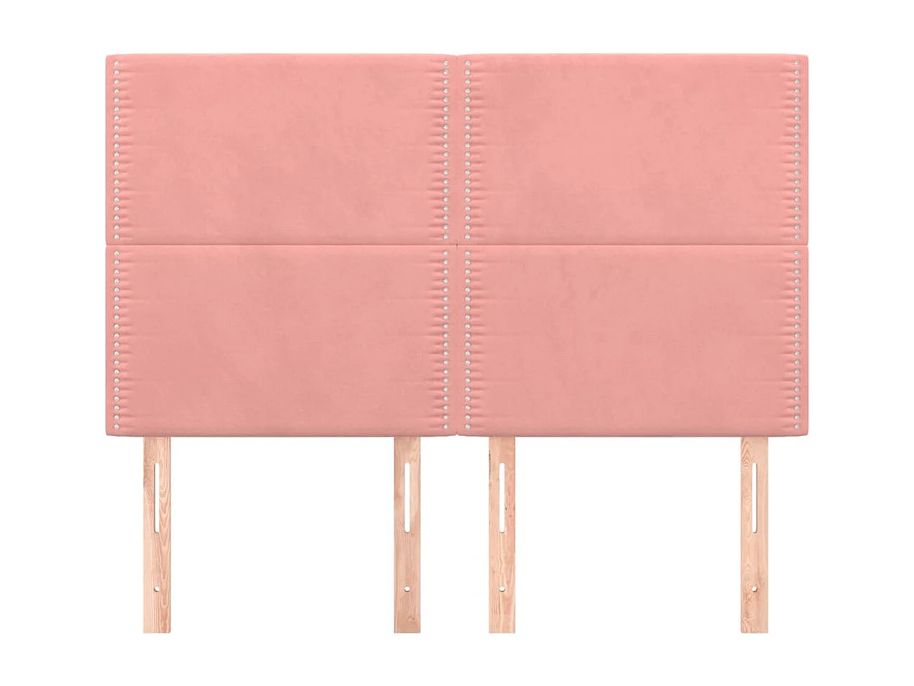 Cabeceira de cama 4 pcs veludo 72x5x78/88 cm rosa