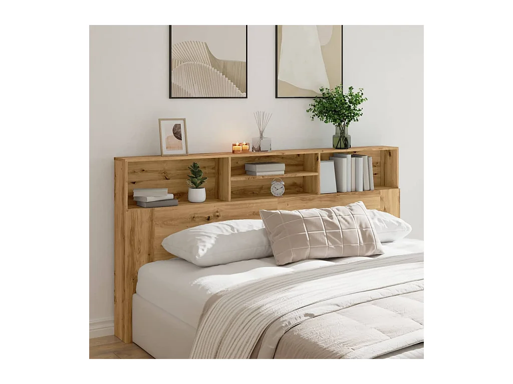 Cabecero armario madera roble artisian 200x19x103,5 cm