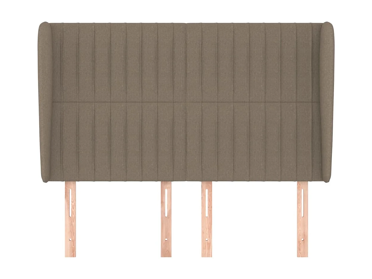 Testiera ad Orecchio Tortora 147 x 23 x 118/128 cm in Tessuto