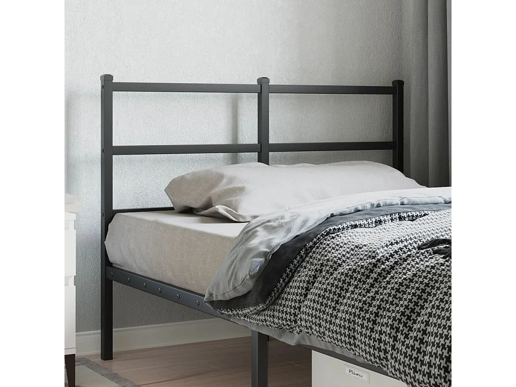 Tête de lit métal noir 120 cm