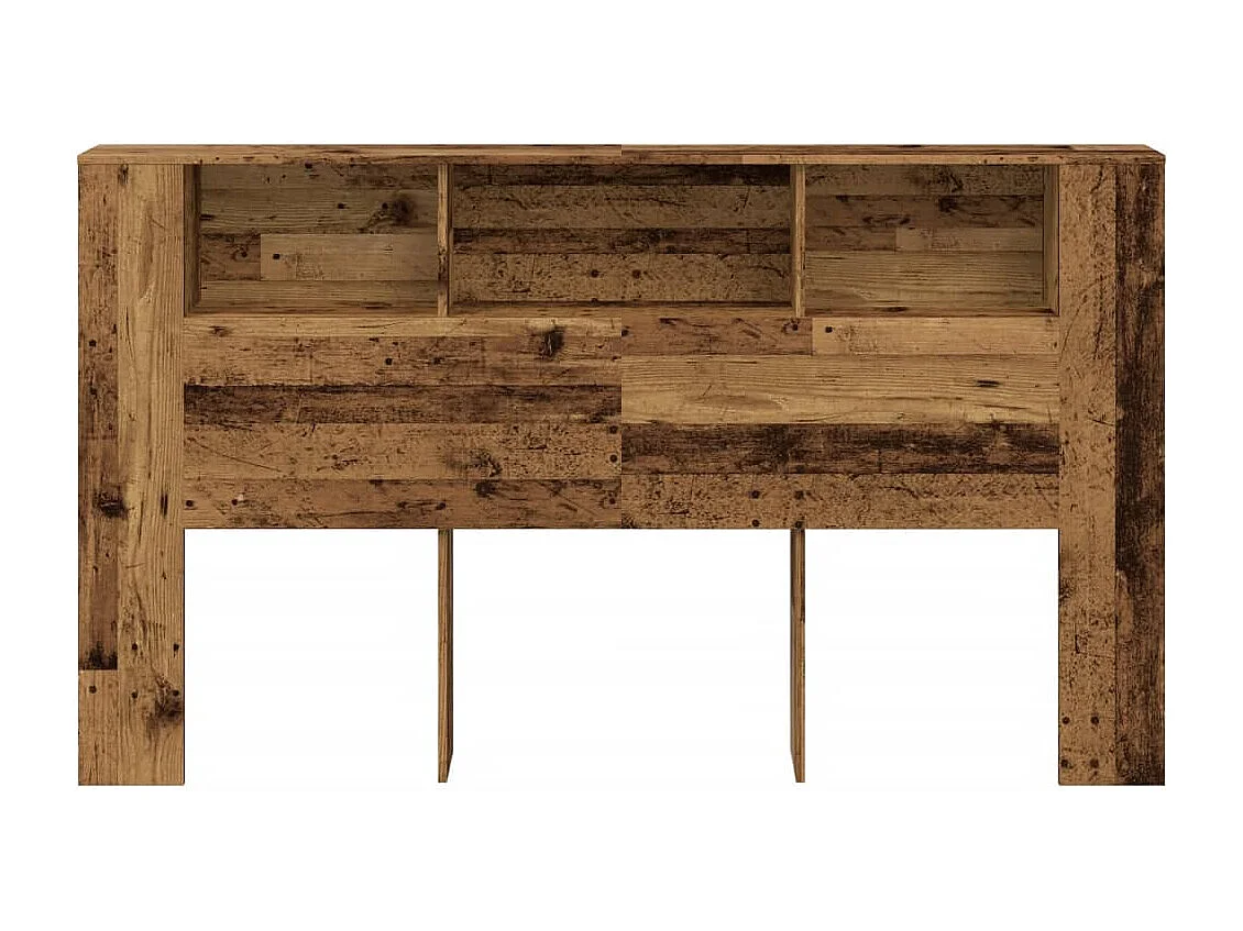 Armoire de tête de lit vieux bois 180x18,5x102,5 cm