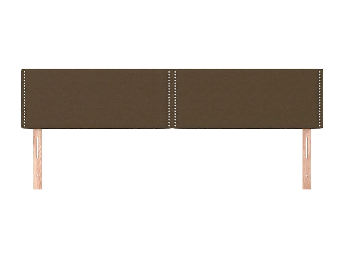 Têtes de lit 2 pcs Marron Foncé 90x5x78/88 cm Tissu