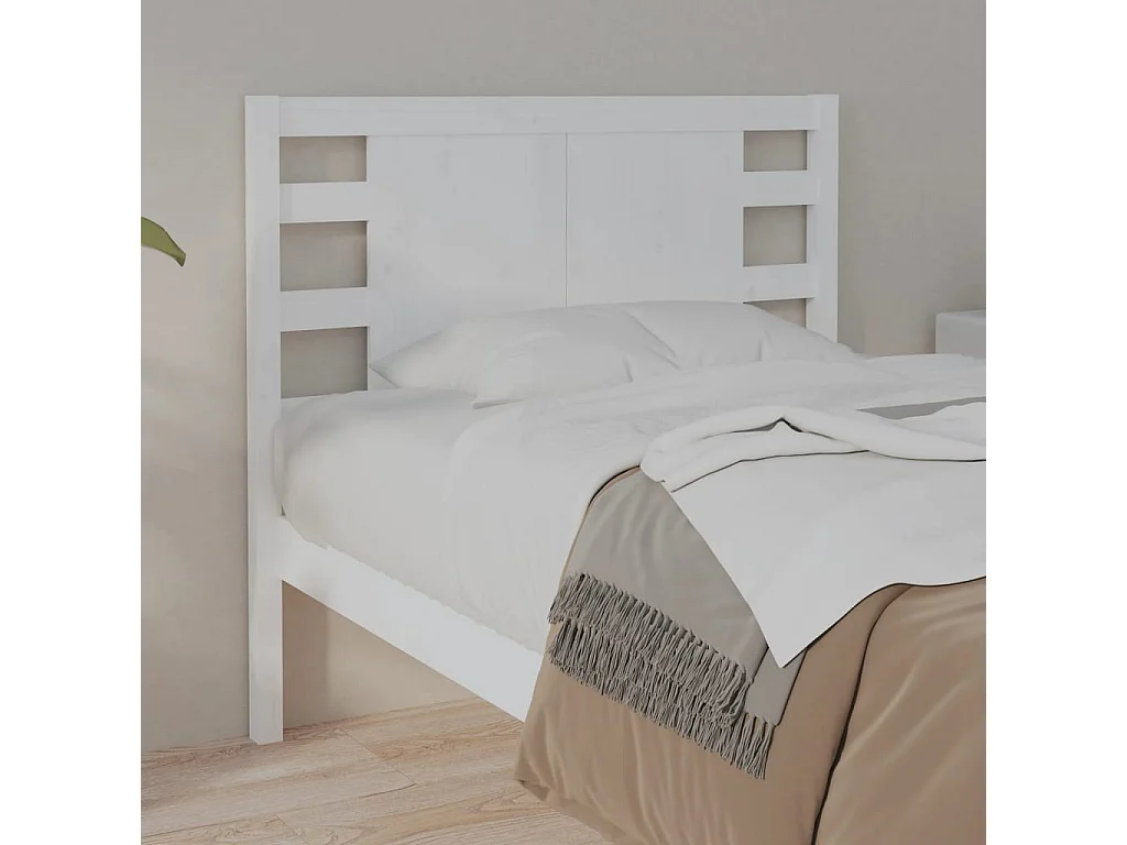 Hoofdbord 81x4x100 cm massief grenenhout wit