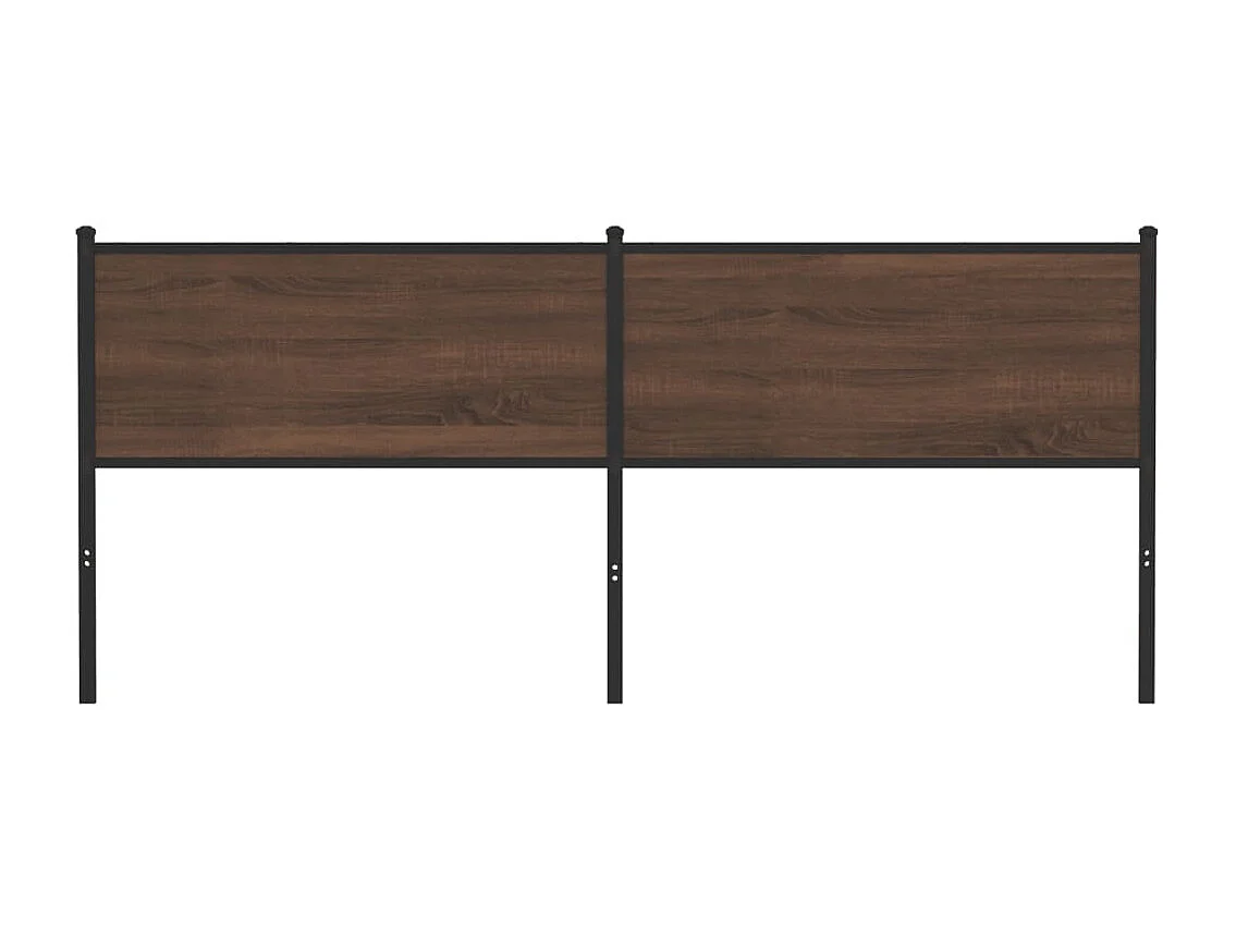 Cabeceira de cama 190cm derivados madeira/aço carvalho castanho