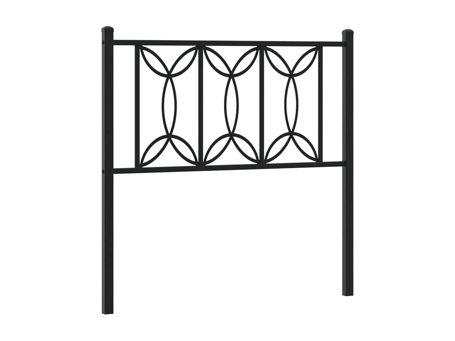 Tête de lit métal noir 75 cm
