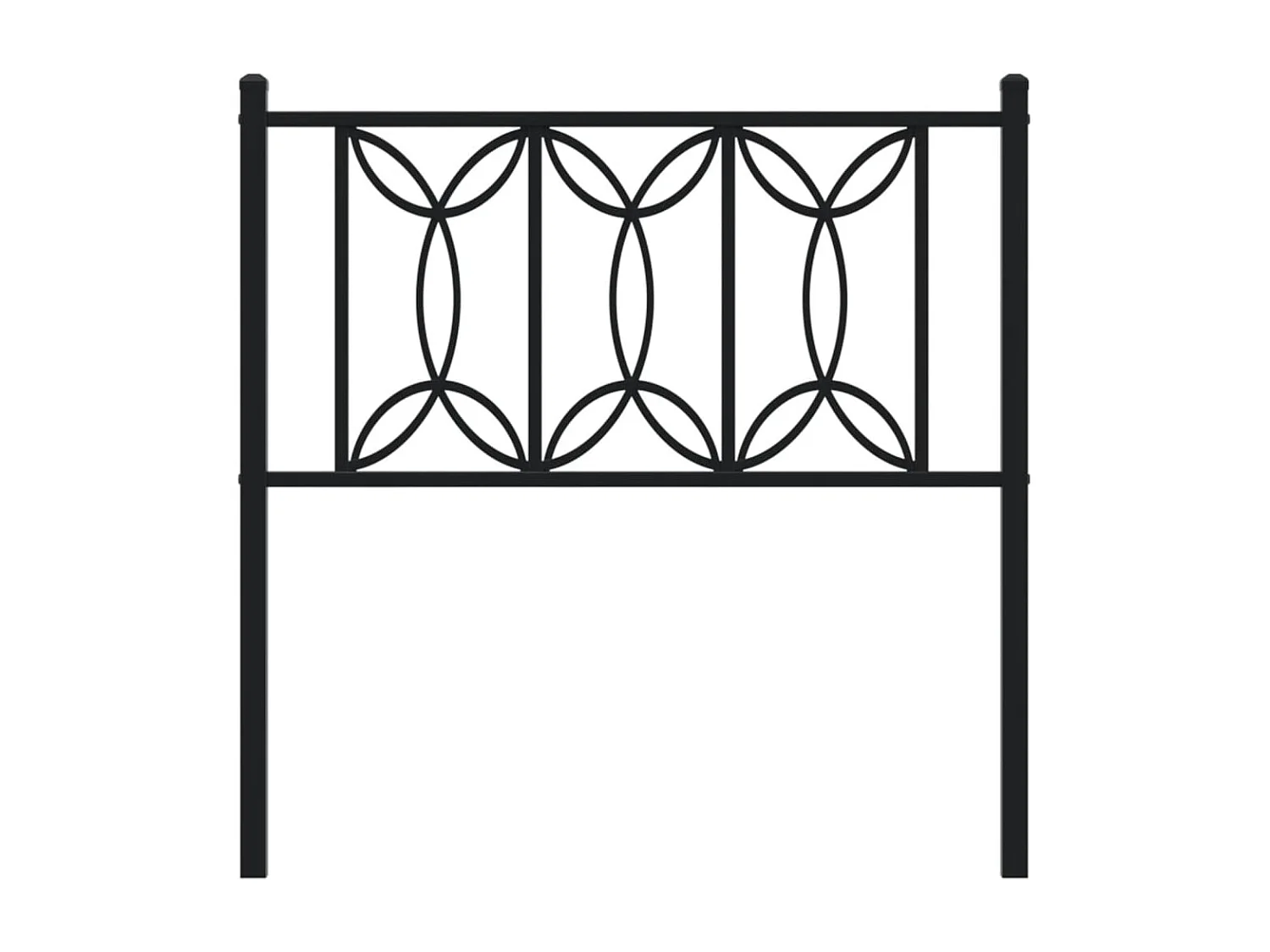 Tête de lit métal noir 75 cm