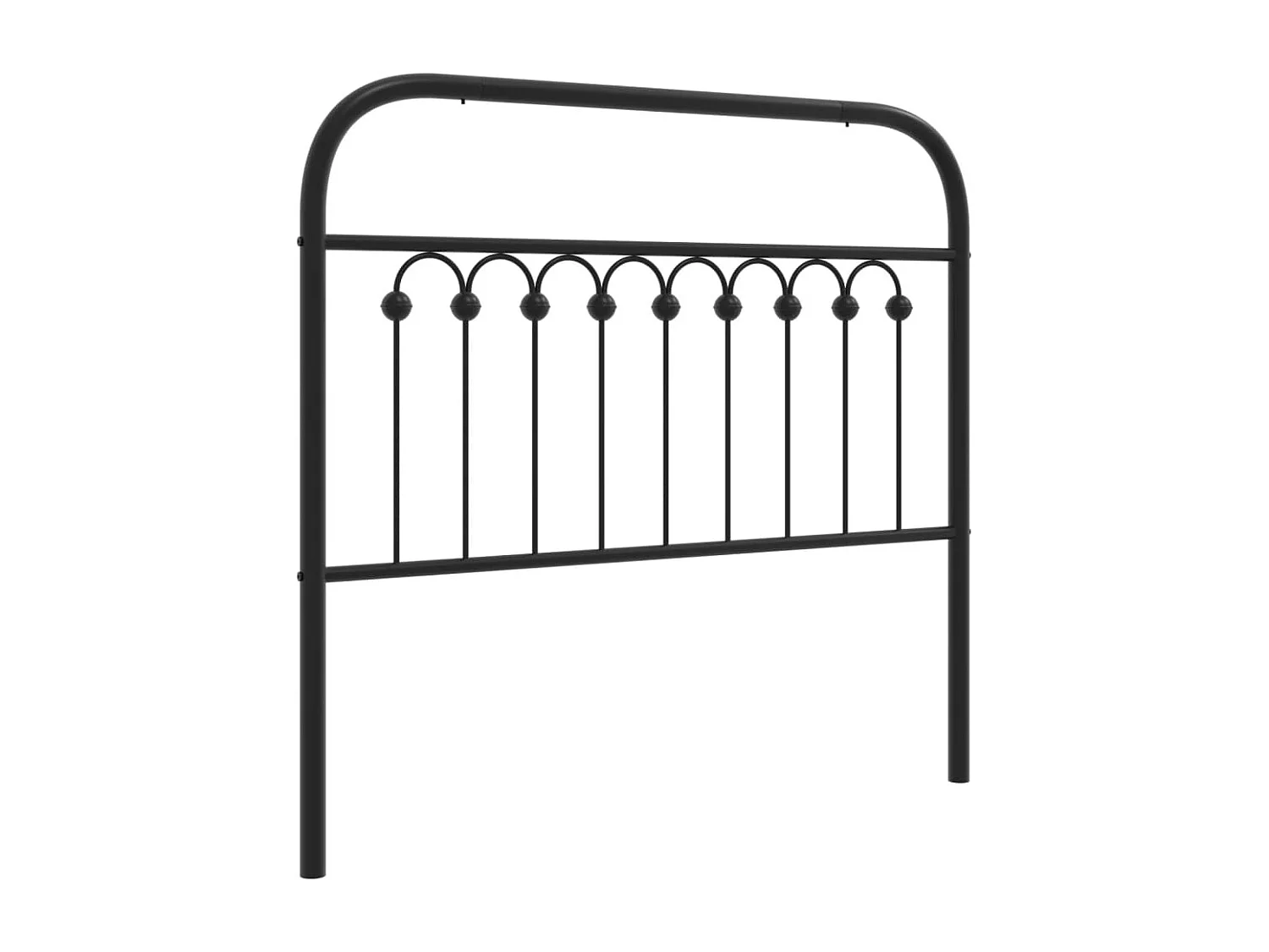 Cabecero de metal negro 100 cm