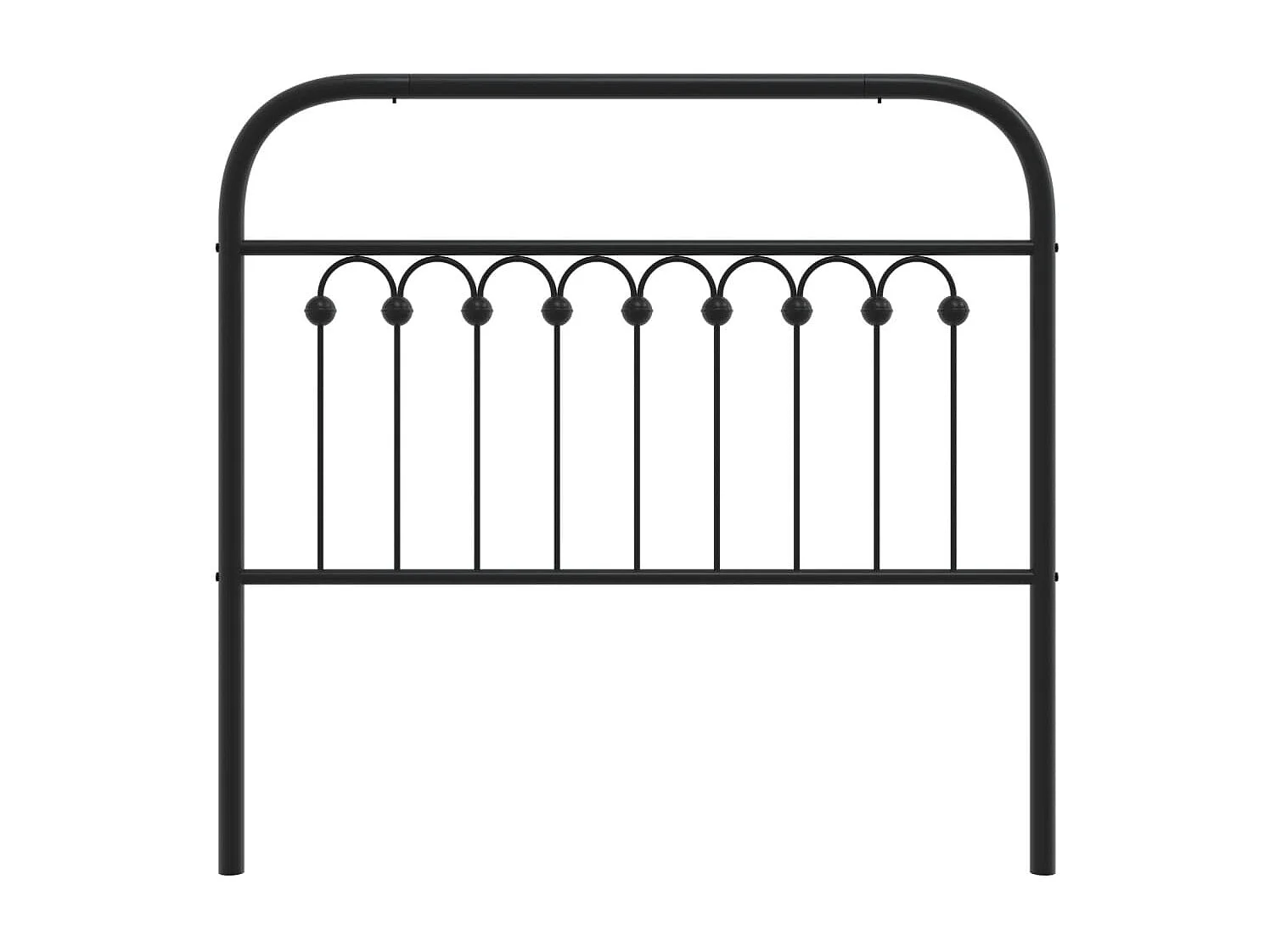 Cabecero de metal negro 100 cm