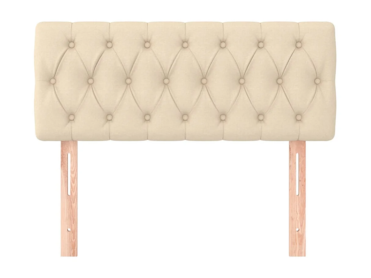 Testiera Crema 100 x 7 x 78/88 cm in Tessuto