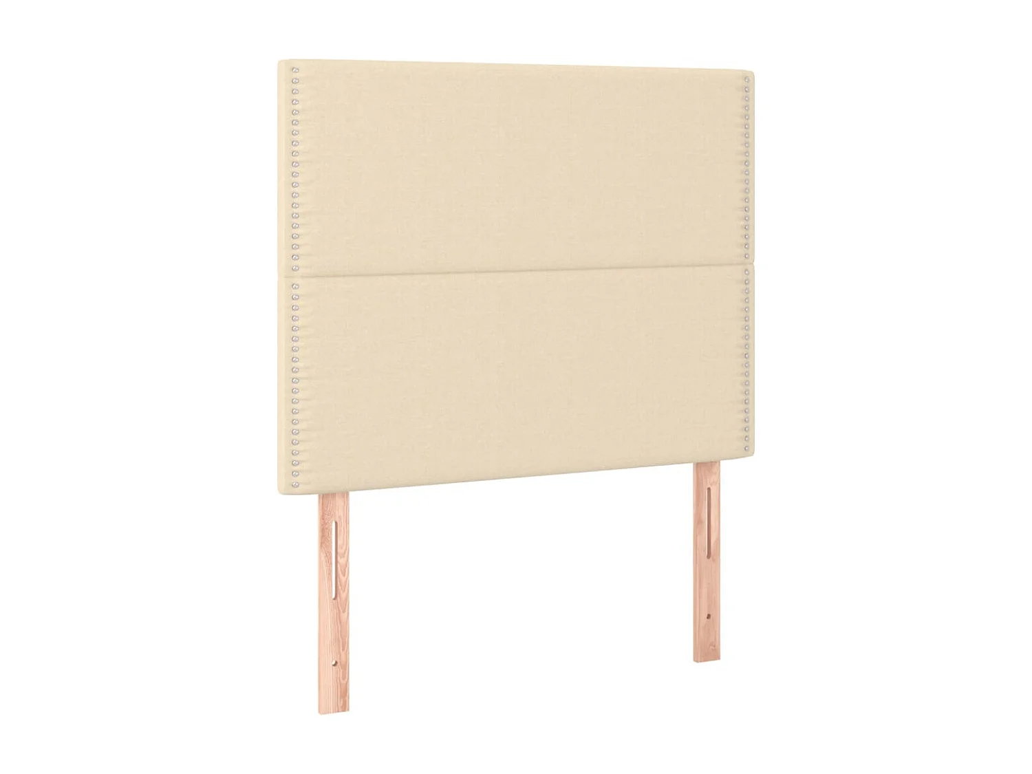 Têtes de lit 2 pcs Crème 100x5x78/88 cm Tissu