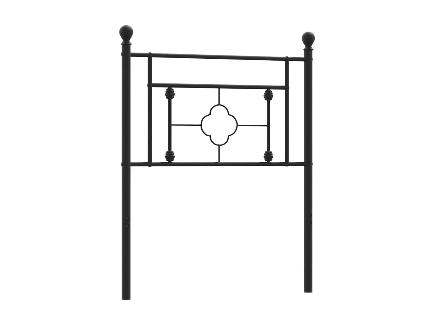 Testiera in Metallo Nero 75 cm