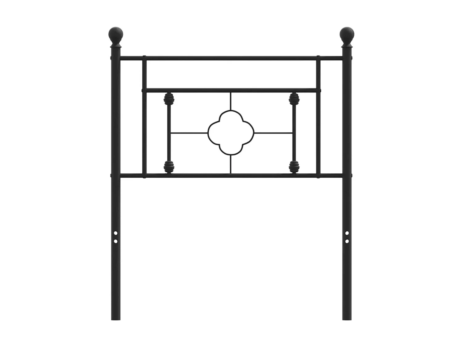 Testiera in Metallo Nero 75 cm