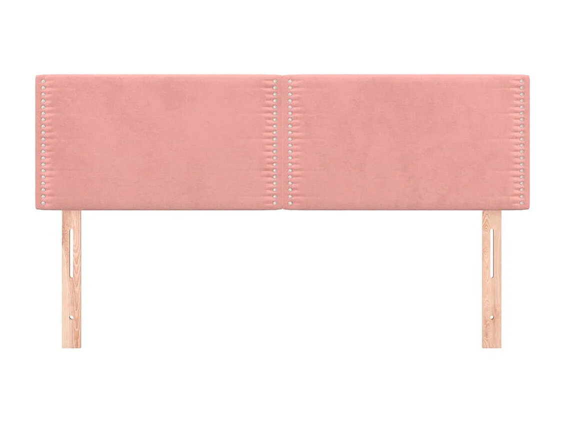 Cabeceira de cama 2 pcs veludo 72x5x78/88 cm rosa