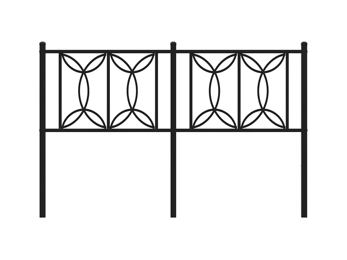 Testiera in Metallo Nero 140 cm