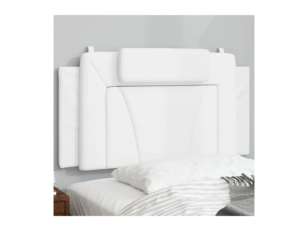 Cuscino Testiera Bianco 100 cm in Similpelle