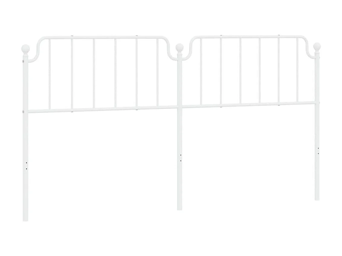 Testiera in Metallo Bianco 200 cm