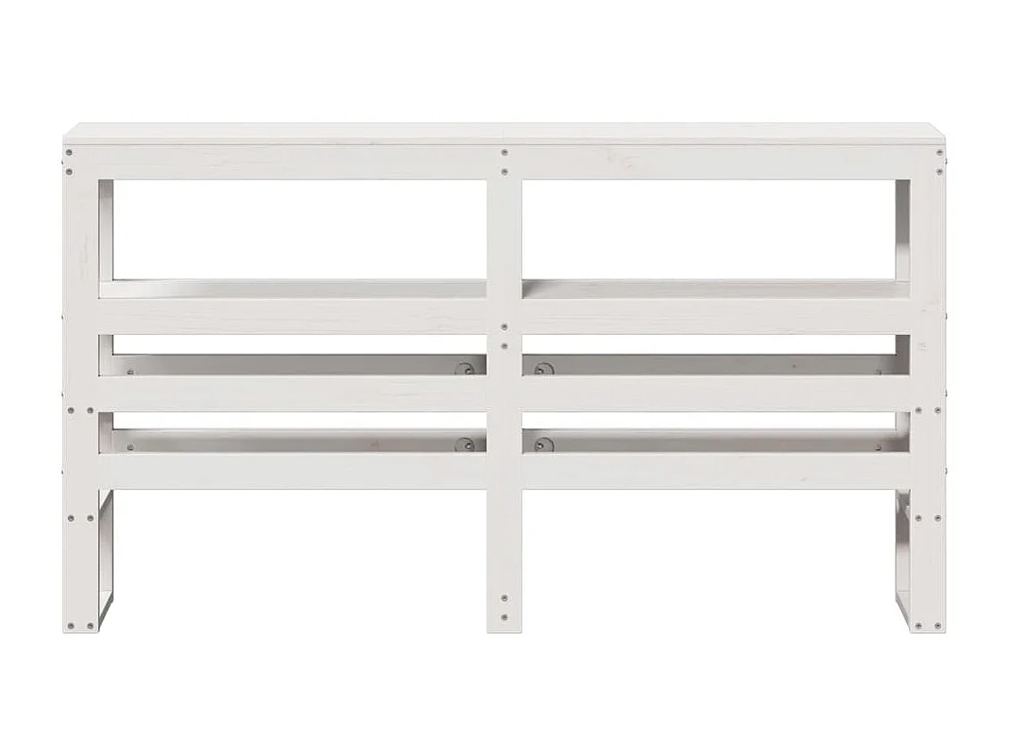 Cabecero de cama con estantes madera maciza pino blanco 150 cm