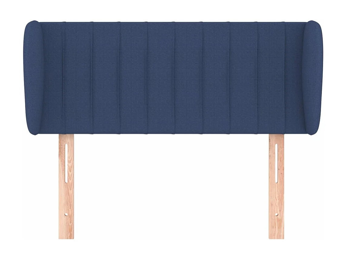 Tête de lit avec oreilles Bleu 103x23x78/88 cm Tissu