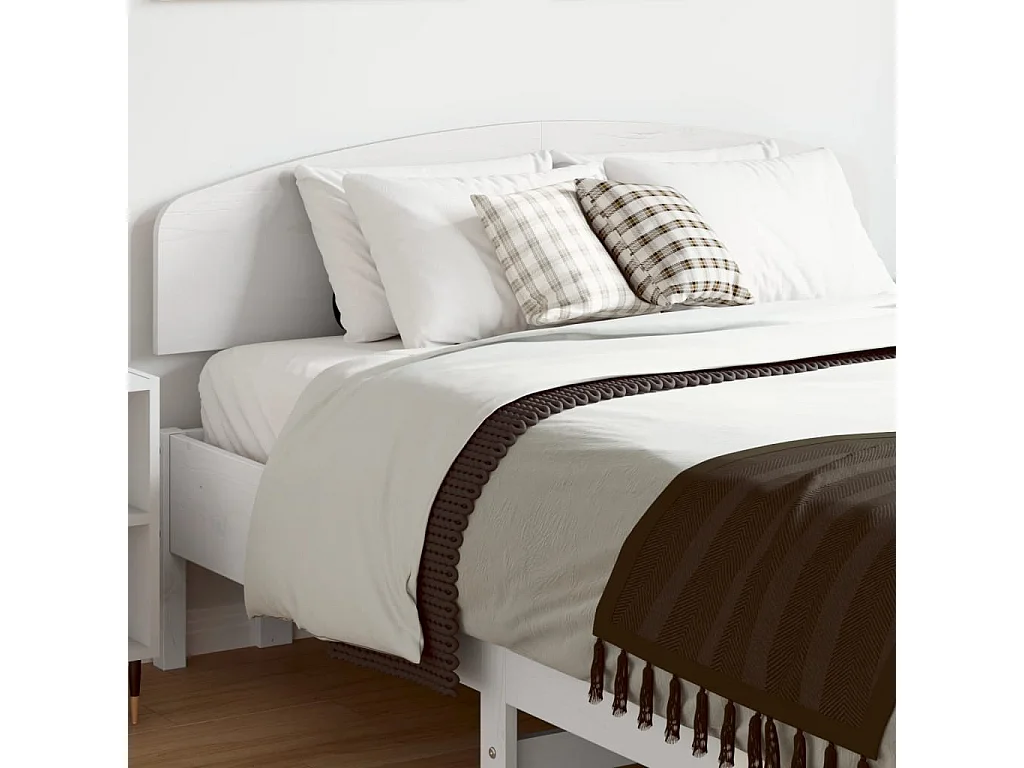 Tête de lit blanc 120 cm bois massif de pin