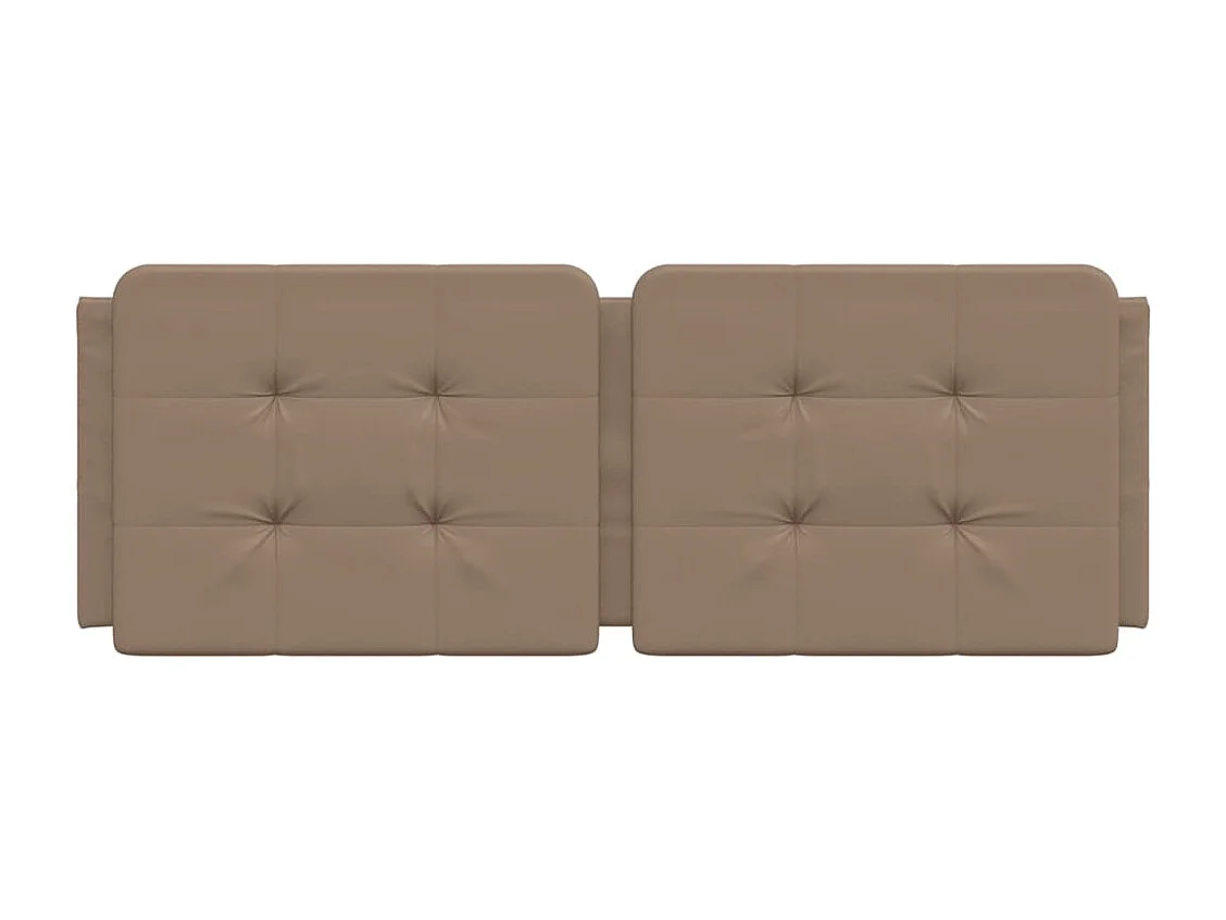 Almofadão de cabeceira 120 cm couro artificial cappuccino