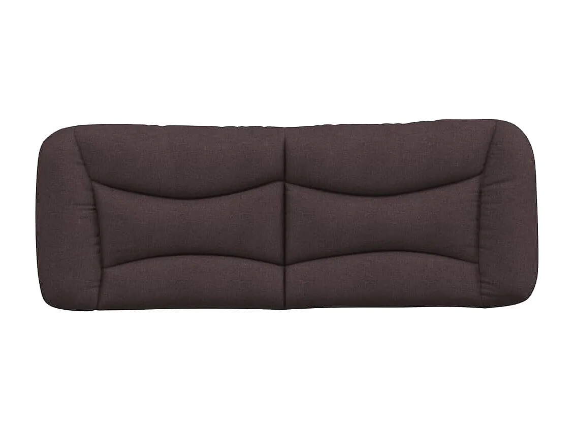 Coussin de tête de lit marron foncé 120 cm tissu