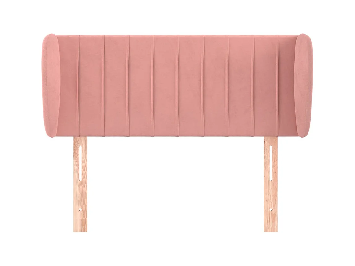 Tête de lit avec oreilles Rose 93x23x78/88 cm Velours