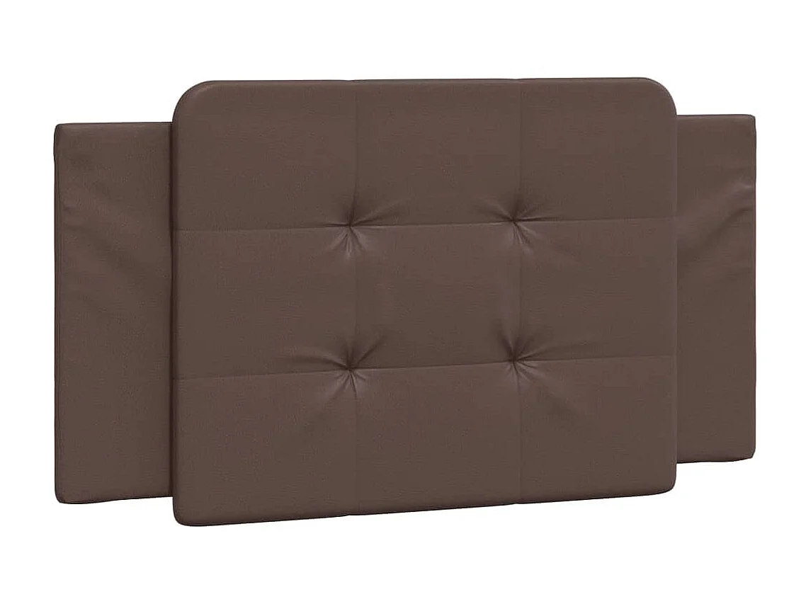 Coussin de tête de lit marron 100 cm similicuir